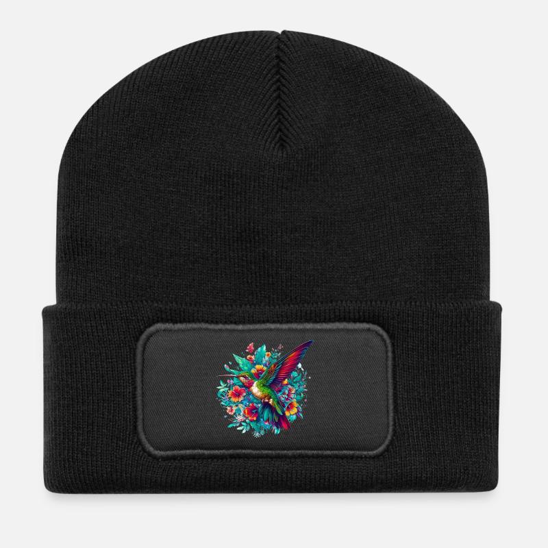 Colibri - Beanie recyclé à patch - noir