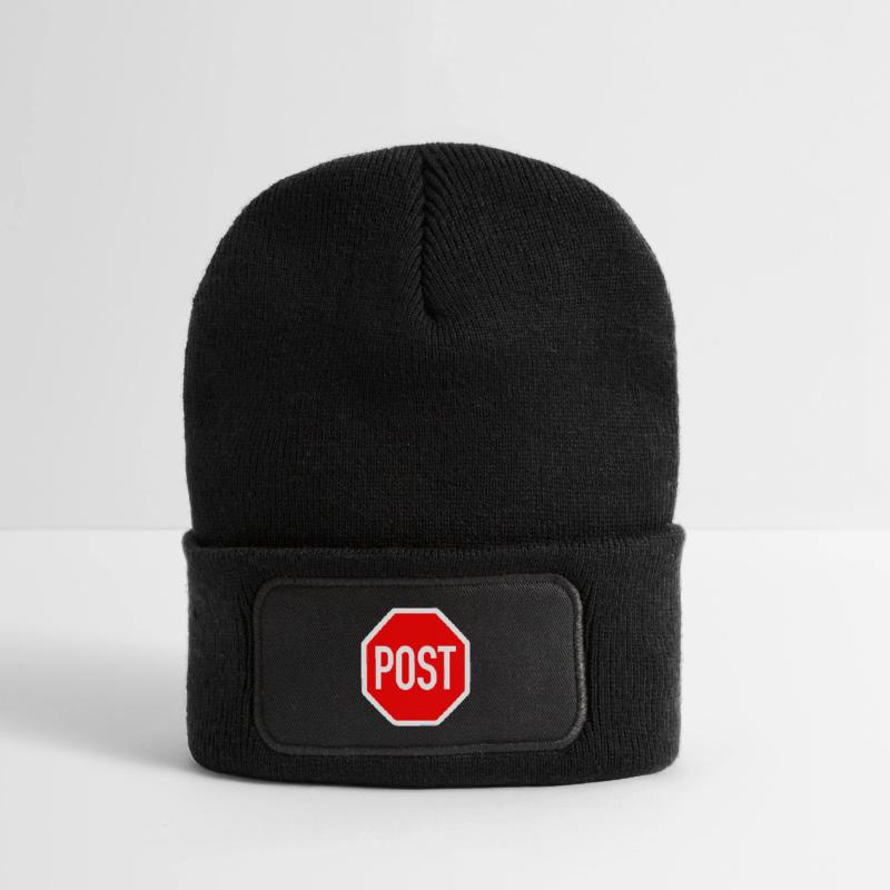 post oder stop? Recycelte Patch Beanie