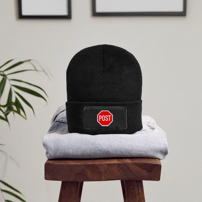 post oder stop? Recycelte Patch Beanie