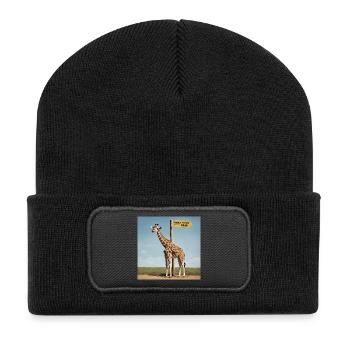 Giraffe Meme ''Mind your Head'' - Printflow - Recycled Patch Beanie - black - Front