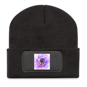 Elegant Colorful Wild Horse - Recycled Patch Beanie - dark grey - Front