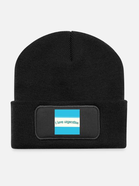 J’aime l’Argentine - Beanie recyclé à patch - noir