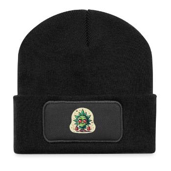 Broccoli Boy - Recycled Patch Beanie - black - Front