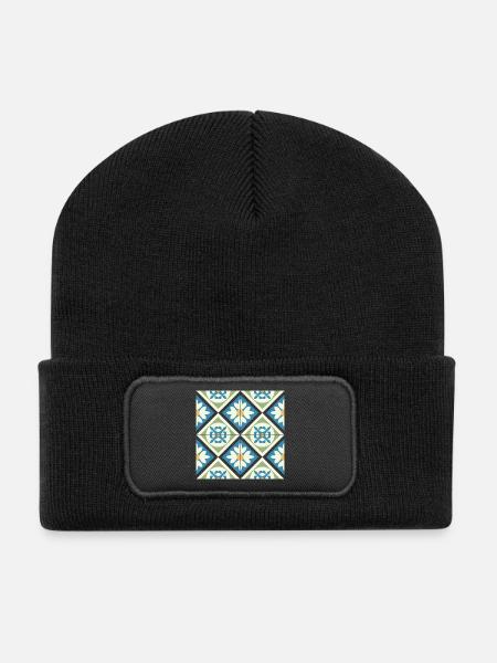 Tuiles Andalouses 13 - Beanie recyclé à patch - noir