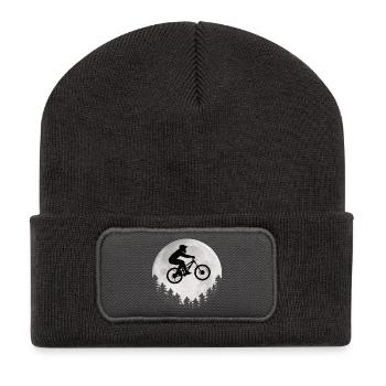Vélo de montagne Lune Vététiste Lune - Beanie recyclé à patch - charbon - Devant