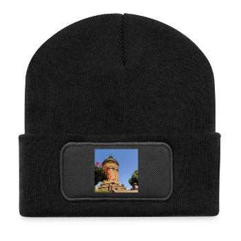 CHÂTEAU D’EAU DE MANNHEIM - Beanie recyclé à patch - noir - Devant
