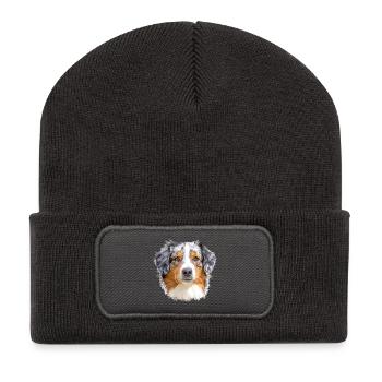 Australian Shepherd - Recycelte Patch Beanie - Dunkelgrau - Vorne
