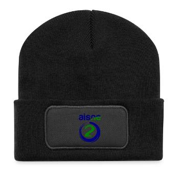 Aisne 02 - Recycelte Patch Beanie - Schwarz - Vorne