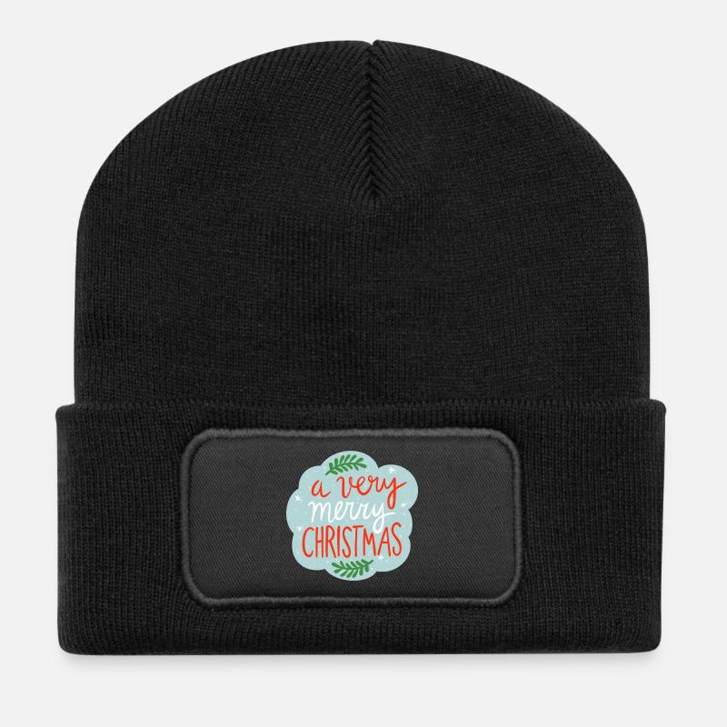 Christmas sticker - Beanie recyclé à patch - noir