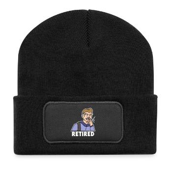 Aîné Dire Retraité Retraite Retraite - Beanie recyclé à patch - noir - Devant