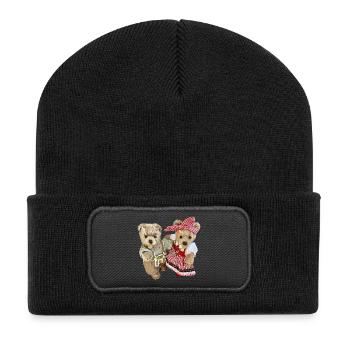 Josefine + Finn Tracht - Recycelte Patch Beanie - Schwarz - Vorne