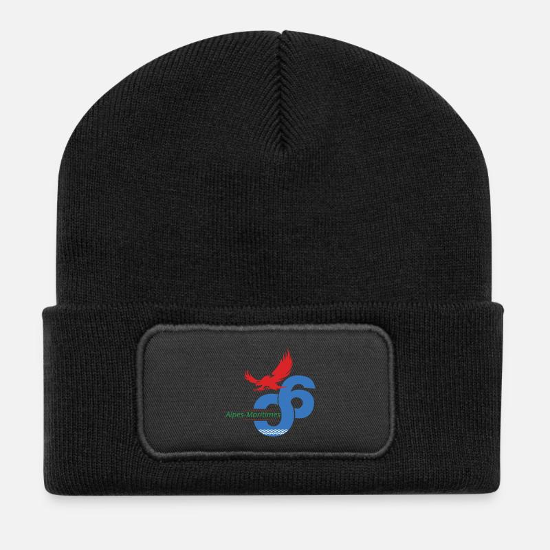 Alpes-Maritimes - Recycelte Patch Beanie - Schwarz