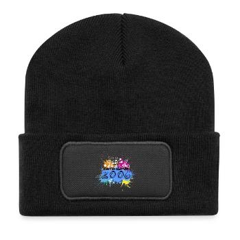 Farbexplosion Limited Edition 2006 - Recycelte Patch Beanie - Schwarz - Vorne