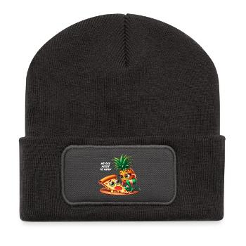 Pizza Hawaï - Beanie recyclé à patch - charbon - Devant
