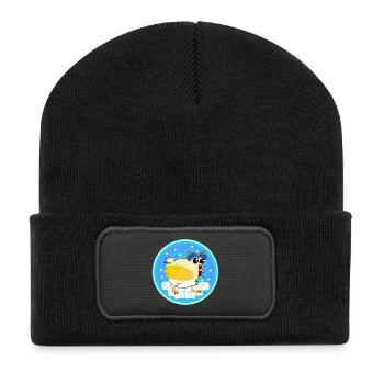 Poulets d’hiver de neige - Beanie recyclé à patch - noir - Devant