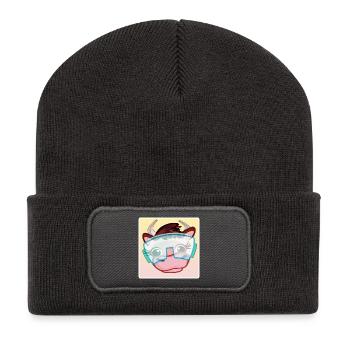 LUNETTES DE SKI VACHES LAITIÈRES - SPORTS D’HIVER SKI - Beanie recyclé à patch - charbon - Devant