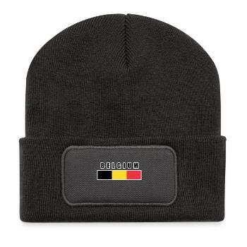 Belgium - Belgique - Belgika - Belgien - بلجيكا - Beanie recyclé à patch - charbon - Devant