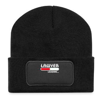 Career Statement Success Lawyer Profession Work - Recycled Patch Beanie - black - Front