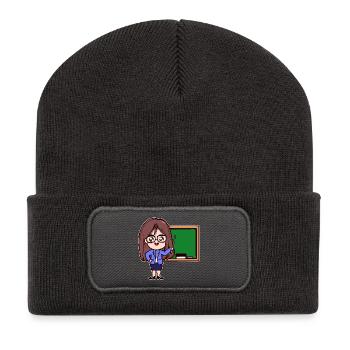 Enseignant, Carrière, Succès, Profession, Emploi, Superviseur - Beanie recyclé à patch - charbon - Devant