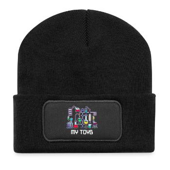 Workaholic Statement Job Wissenschafter Karriere - Recycelte Patch Beanie - Schwarz - Vorne
