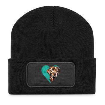 Labrador Retriever Portrait - Recycled Patch Beanie - black - Front