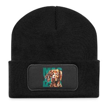Magyar Vizsla Portrait - Recycelte Patch Beanie - Schwarz - Vorne