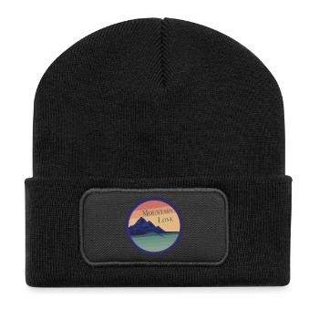 L’amour de la montagne - Beanie recyclé à patch - noir - Devant