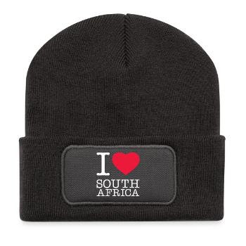 I LOVE SOUTH AFRICA Südafrika - Recycled Patch Beanie - dark grey - Front