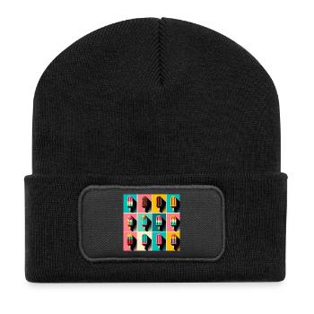 Glace sur le style Popsicle Pop Art III - Beanie recyclé à patch - noir - Devant