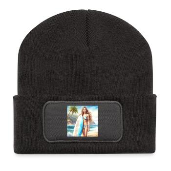 Mädchen Action Surf 2 - Recycelte Patch Beanie - Dunkelgrau - Vorne