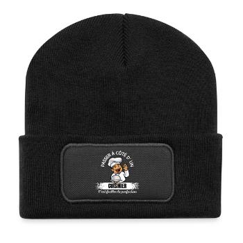 Chef cartoon: Passez à côté d’un cuisinier - Beanie recyclé à patch - noir - Devant