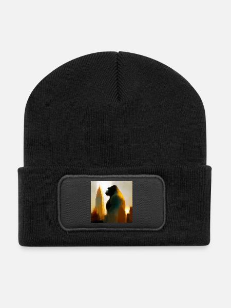Gorilla 02 - Recycled Patch Beanie - black