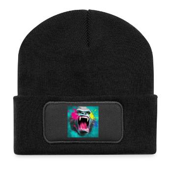 Gorilla 04 - Recycled Patch Beanie - black - Front