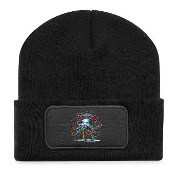 Jellyfish Jellyfish Hat Animals Trend 2024 Colorful - Recycled Patch Beanie - black - Front