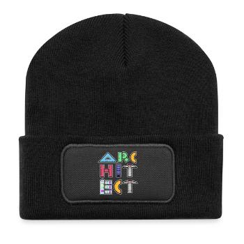 Occupation Job Success Architect Supervisor Worker - Recycled Patch Beanie - black - Front