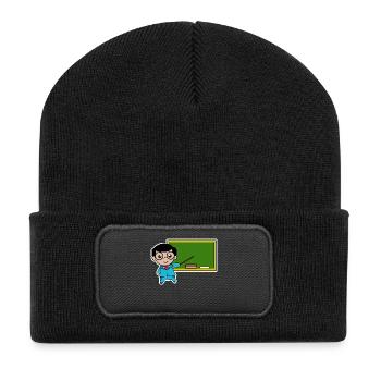 Lehrer Job Angestellter Erfolg Vorgesetzter Arbeit - Recycelte Patch Beanie - Schwarz - Vorne
