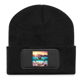 Underwater Crab - Recycled Patch Beanie - black - Front