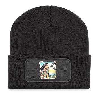 Aloha Mädchen - Recycelte Patch Beanie - Dunkelgrau - Vorne