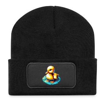 Caneton Canard Canard - Beanie recyclé à patch - noir - Devant