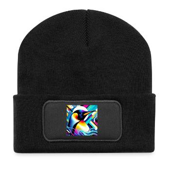Pingouin - Beanie recyclé à patch - noir - Devant