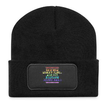 Je ne me soucie pas de la déclaration attitude chill - Beanie recyclé à patch - noir - Devant