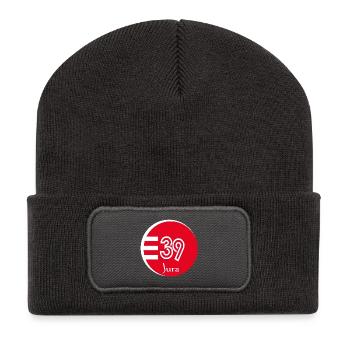 Jura - Recycelte Patch Beanie - Dunkelgrau - Vorne