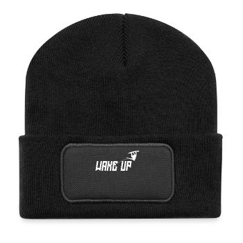 Water Sports Wakeboard Surfing Stunt Saying Wave - Recycled Patch Beanie - black - Front