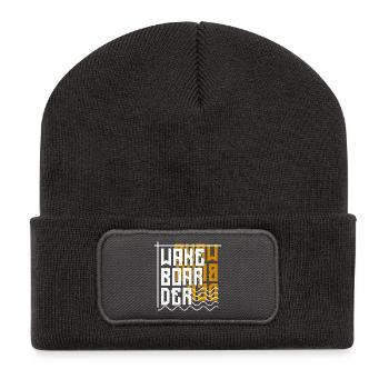 Wakeboard, Kitesurfer, Wave, Surfing, Surfing - Recycled Patch Beanie - dark grey - Front