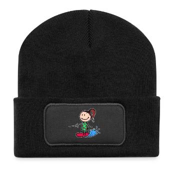 Surfboard, Wakeboard, Wave, Surfing, Water sports - Recycled Patch Beanie - black - Front