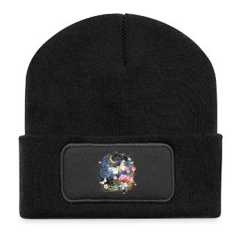 seltene,exotische und heimische Insekten bei Nacht - Recycelte Patch Beanie - Schwarz - Vorne