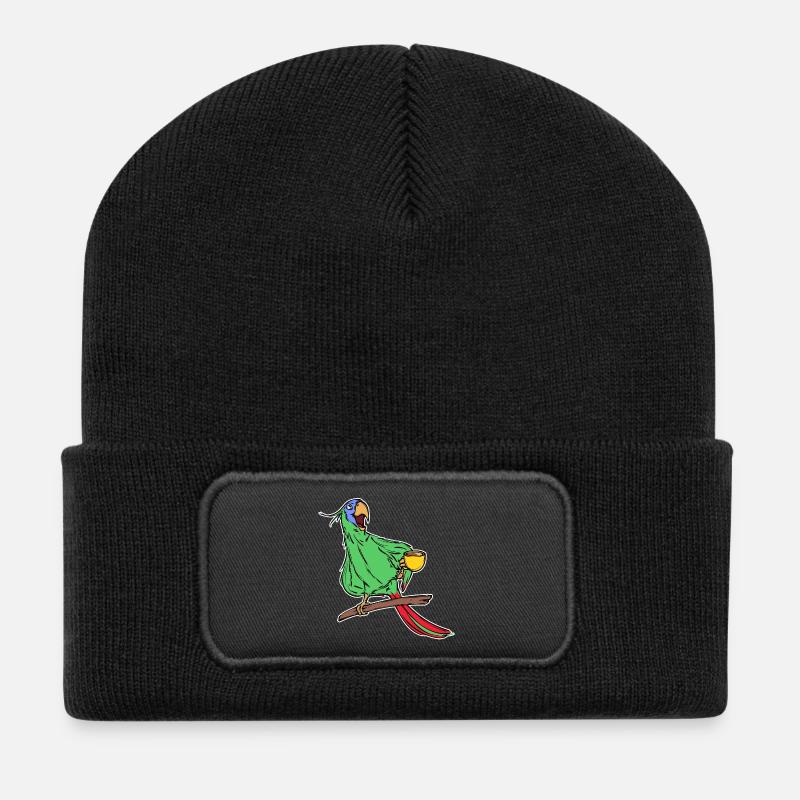 Perroquet, Oiseau, Animal, Animal De Compagnie, Tropical, Animaux De Zoo - Beanie recyclé à patch - noir