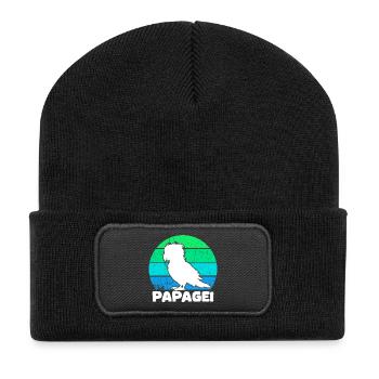 Oiseau, Perroquet, Dicton, Animal, Amoureux Des Animaux, Animal De Compagnie - Beanie recyclé à patch - noir - Devant