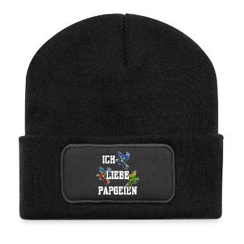 Perroquet Bird Lover Animal Birds Déclaration - Beanie recyclé à patch - noir - Devant