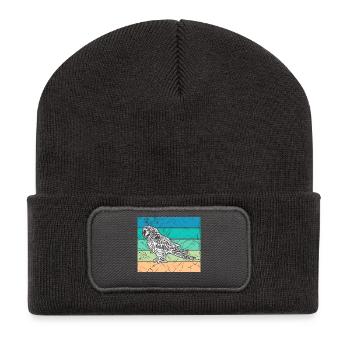 Bird, Jungle, Jungle, Parrot, Zoo, Animal Lover - Recycled Patch Beanie - dark grey - Front